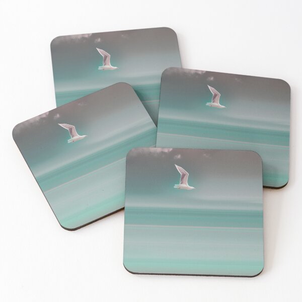 Item preview, Flying Coastal Bird - Seagull in Flight - Minimalist Coastal Décor 4 of 4 designed and sold by Beachy.