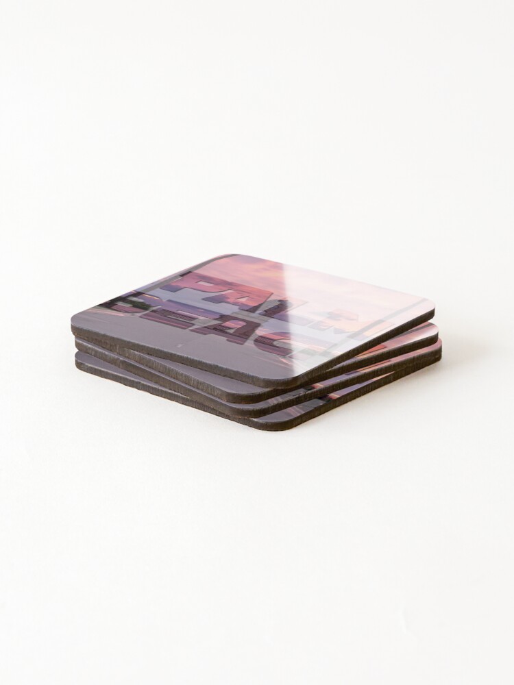 Thumbnail 4 of 5, Coasters (Set of 4), Palm Beach designed and sold by Rumaq-Store.