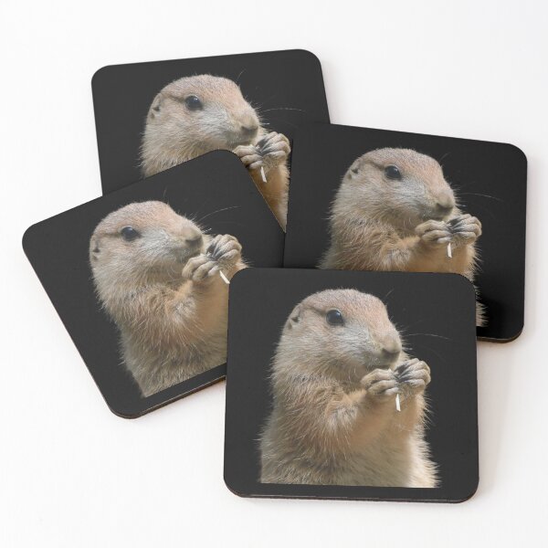 Item preview, Prairie Dog - black background designed and sold by Louise-Mae.