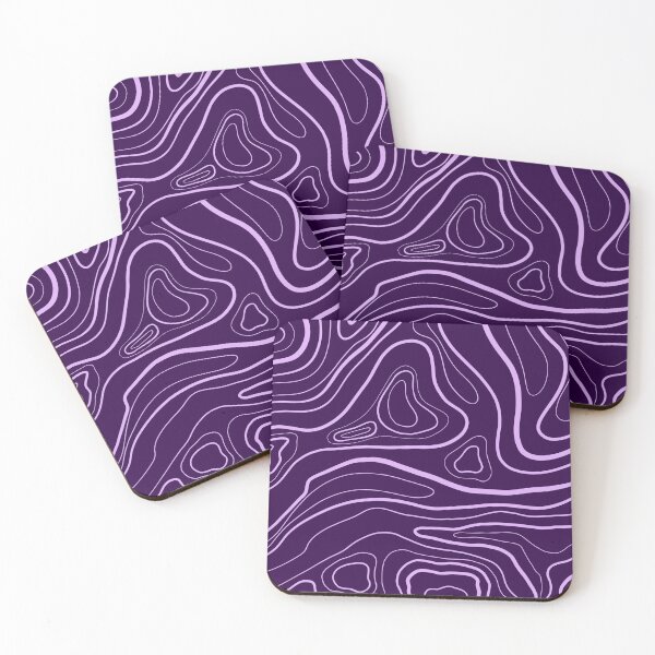 Item preview, Purple Topographical Line Art designed and sold by art-by-soma.