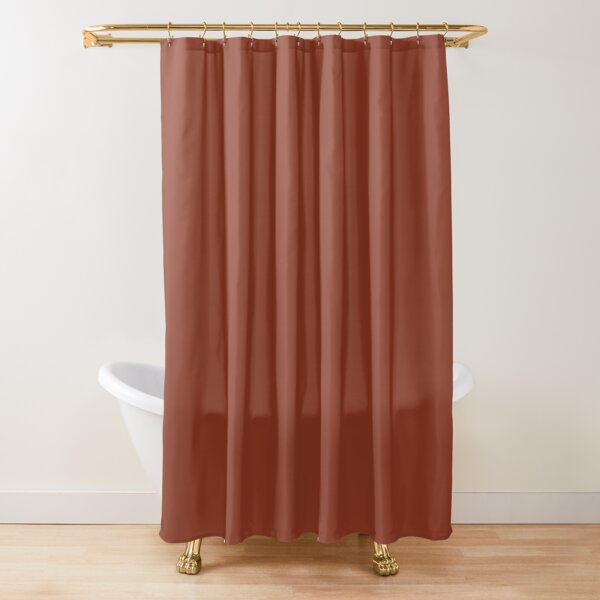 Disover Red-Orange Plain Color | Shower Curtain