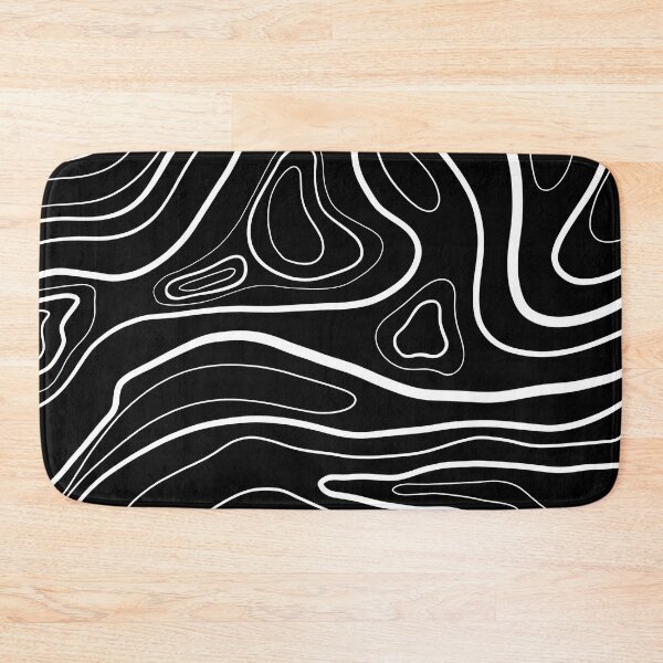 Item preview, Black and White Topographical Line Art designed and sold by art-by-soma.