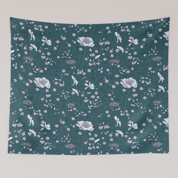 Item preview, Seamless floral pattern , Gypsophila flowers romantic - Green backgrund pattrens designed and sold by teerapol24.