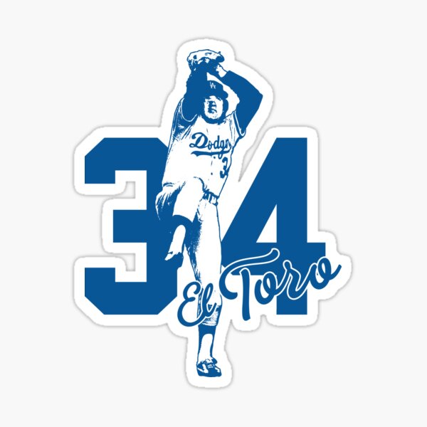 Men's Los Angeles Dodgers #34 Toro Valenzuela Blue Vin Scully