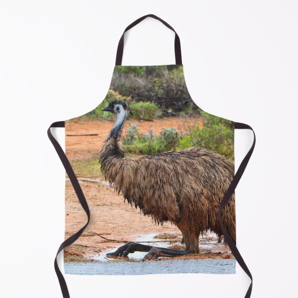 Item preview, Emu and chicks playing in the puddles, Australia designed and sold by FranWest.