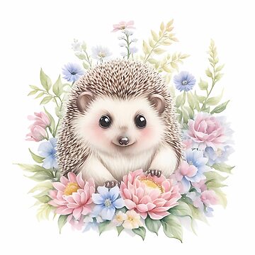 Artwork thumbnail, Watercolor Hedgehog by vectormarketnet