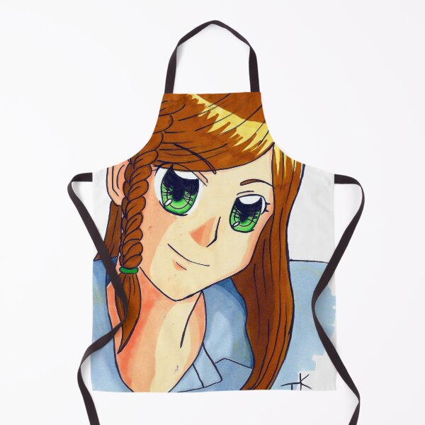 Item preview, Brunette girl with green eyes and pigtails designed and sold by Anmioma.