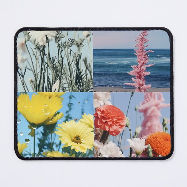 Item preview, Flowers and sea collage designed and sold by WallWhimsyWorks.