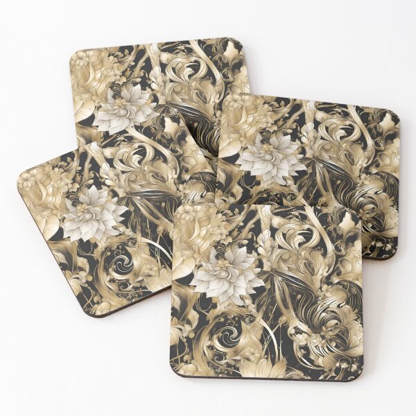 Item preview, Black and gold floral designed and sold by lori189.