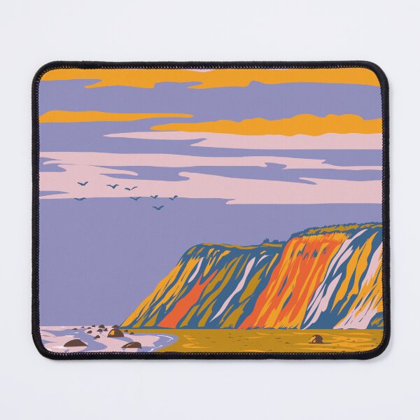 Item preview, Gay Head Cliffs on Martha's Vineyard Cape Cod in Massachusetts USA WPA Art Poster designed and sold by patrimonio.