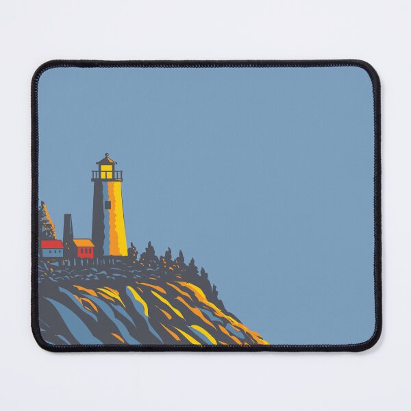 Item preview, Pemaquid Point Light in Bristol Lincoln County Maine USA WPA Art Poster  designed and sold by patrimonio.