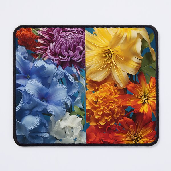 Item preview, Modern flowers collage designed and sold by WallWhimsyWorks.