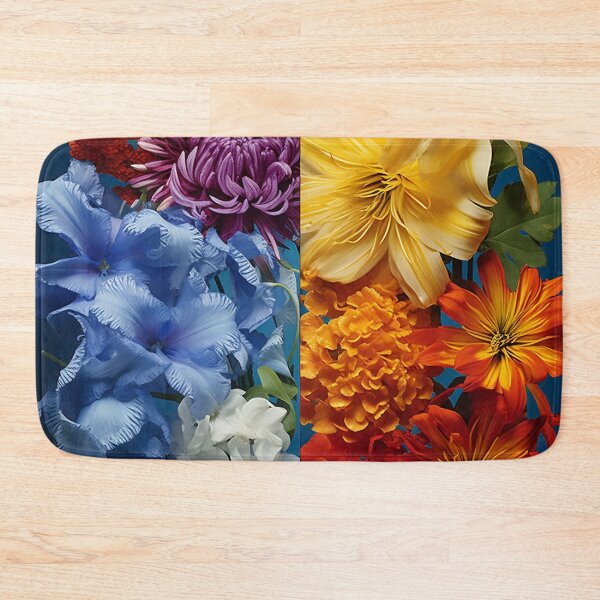 Item preview, Modern flowers collage designed and sold by WallWhimsyWorks.