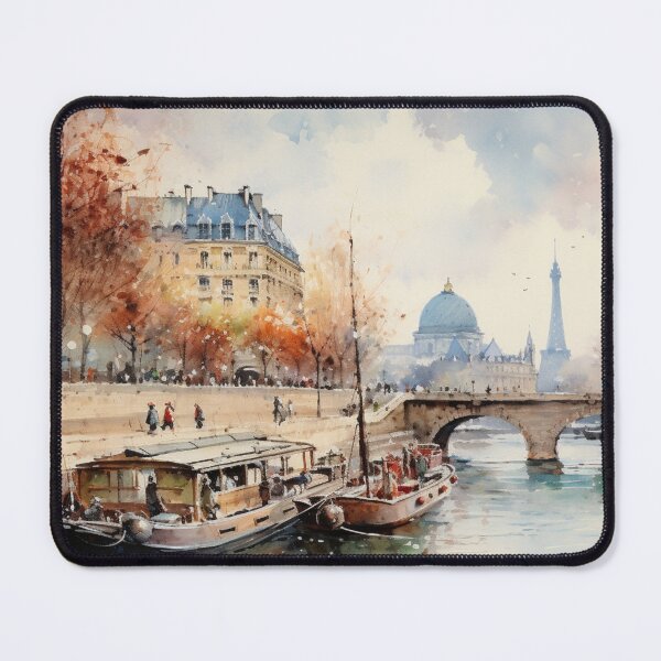 Item preview, A Watercolor Design of the Seine River - Paris - France designed and sold by Sketch-Shack.