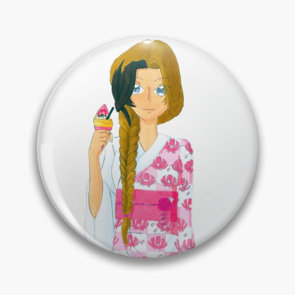 Item preview, Woman in cherry blossom kimono and an ice cream cone designed and sold by Anmioma.