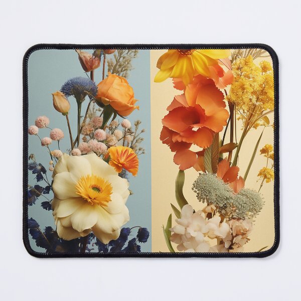 Item preview, Modern flowers collage images designed and sold by WallWhimsyWorks.