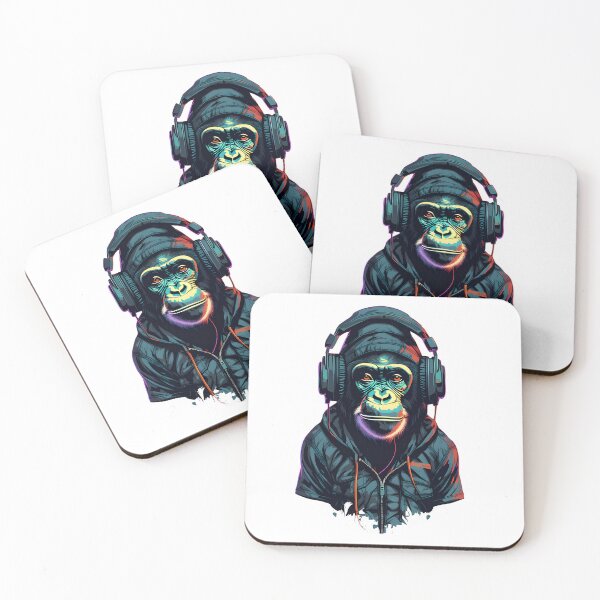 Item preview, Coolest Chimpanzee Wear headphone designed and sold by Studio-Pixel.
