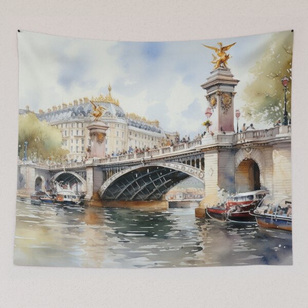 Item preview, A Watercolor Design of the Alexander III Bridge - Paris - France designed and sold by Sketch-Shack.
