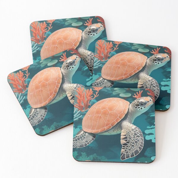 Item preview, Ocean Elegance: Sea Turtle and Coral Fashion Fusion designed and sold by TribalNative.