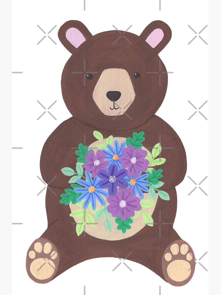 Cute Teddy Bear Art Print for Sale by vitbich