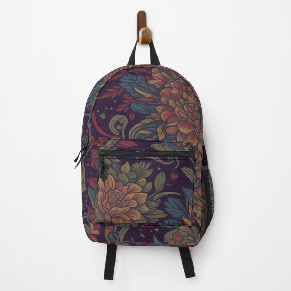 Item preview, Ornate Floral Symphony: Maximalist Dark Blue, Red Pattern designed and sold by Dshoppin.