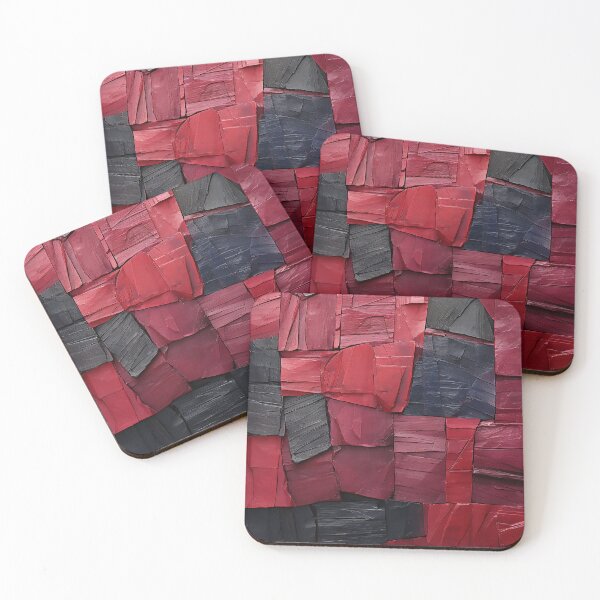 Item preview, Abstract composition using overlapping scagliola bricks designed and sold by WallWhimsyWorks.