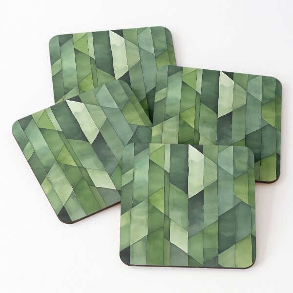 Item preview, Abstract composition using overlapping scagliola bricks designed and sold by WallWhimsyWorks.