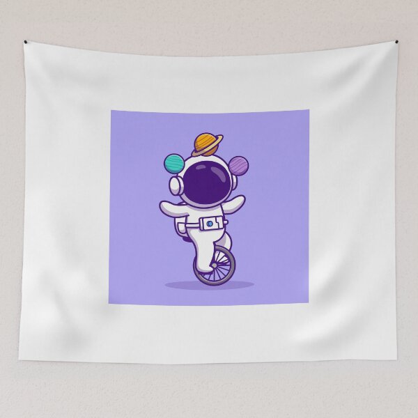 Item preview, AstroCycle Adventure: Cute Astronaut on Unicycle with Planets designed and sold by hjian8219.