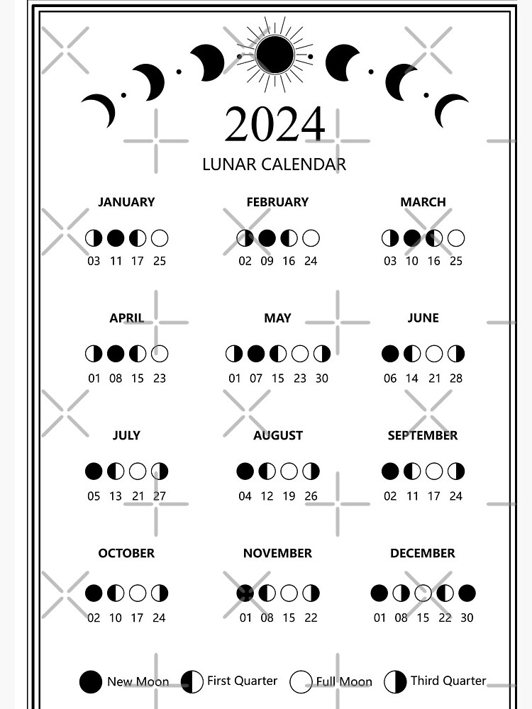 2024 Moon Calendar Moon Phase Calendar Lunar Calendar 2024, 55 OFF