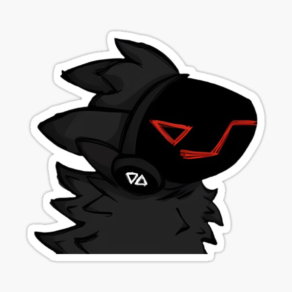 Item preview, Small Cute Protogen with Red Accents and Black Fur designed and sold by SuperHaven.