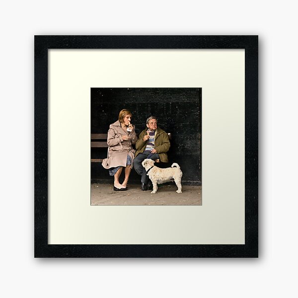 Candid at picnic in the park Framed Art Print