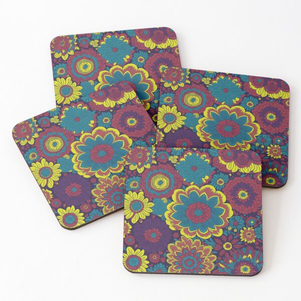 Item preview, Flower Power Colourful Flower Pattern designed and sold by druidwolfart.
