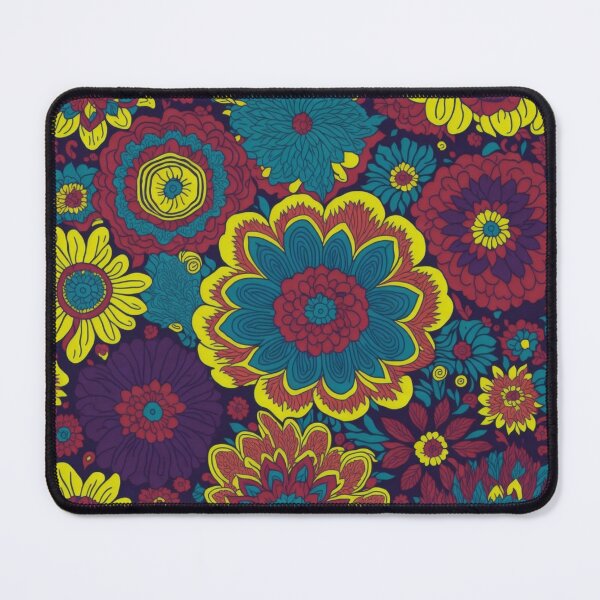 Item preview, Flower Power Colourful Flower Pattern designed and sold by druidwolfart.