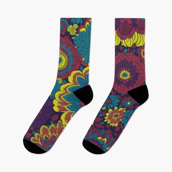 Item preview, Flower Power Colourful Flower Pattern designed and sold by druidwolfart.