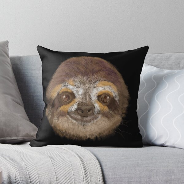 Living the Life Sloth Throw Pillow