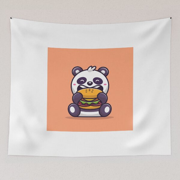 Item preview, Burger Bliss: Cute Panda's Tasty Treat designed and sold by hjian8219.