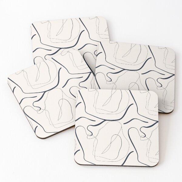 Item preview, Minimalistic blue and white abstract pattern designed and sold by CosasAutenticas.