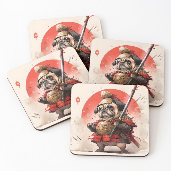 Item preview, Pug Dog Samurai Style designed and sold by mydoglove.