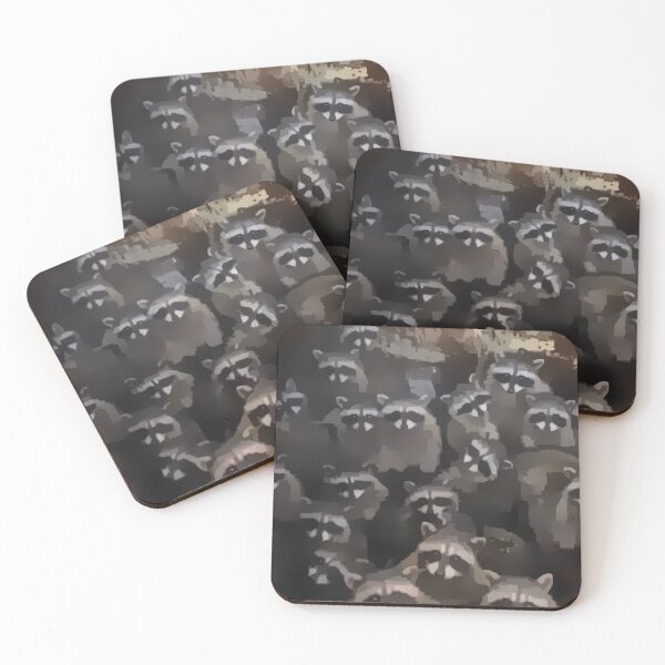 Item preview, Racoons in Trash Can Low Resolution Pixelated designed and sold by ChefTonyArt.