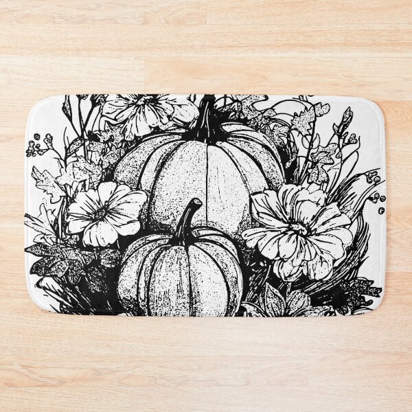 Item preview, Pumpkin Printed Graphic B&W designed and sold by Nange and Gabe.