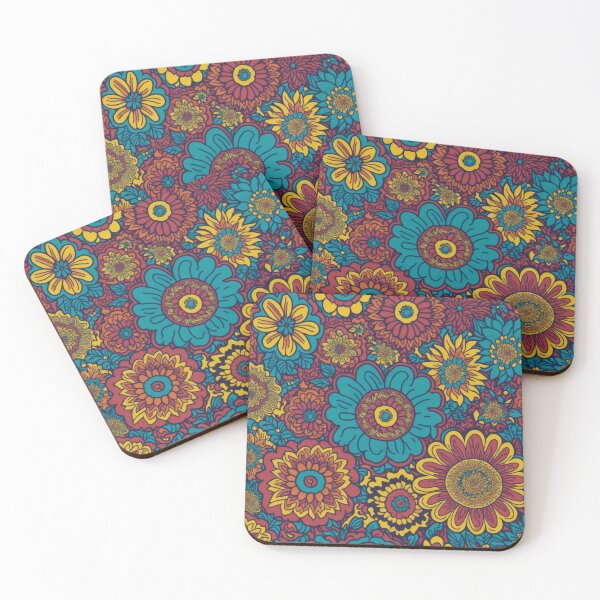 Item preview, Flower Power Colourful Flower Pattern designed and sold by druidwolfart.