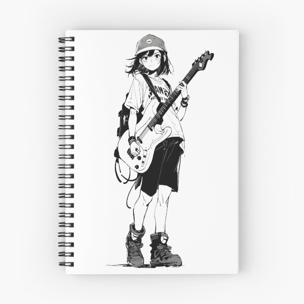 Item preview, Guitar Manga Anime Girl designed and sold by RibbitFans101.