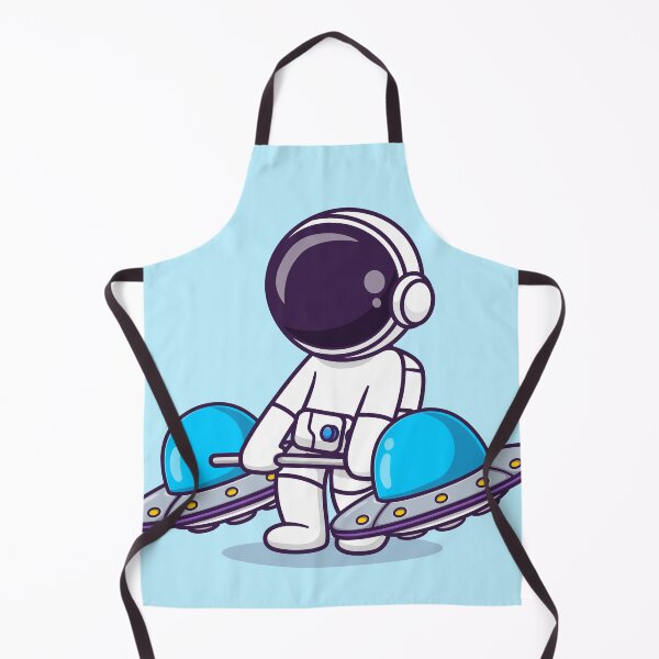 Item preview, AstroFit: Cute Astronaut Lifts UFO Barbell - Cartoon Illustration designed and sold by hjian8219.