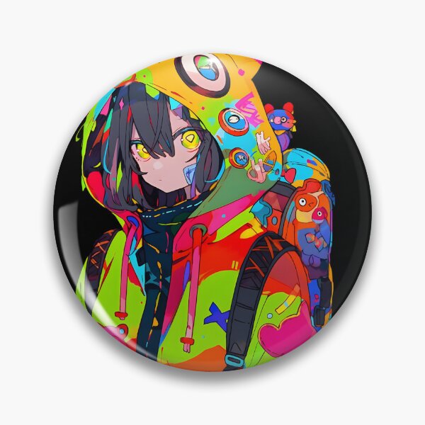 Artikelvorschau, Buntes Emo-Anime-Mädchen entworfen und verkauft von RibbitFans101.