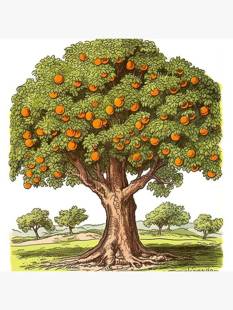 Orange Tree Vector Art PNG Images | Free Download On Pngtree