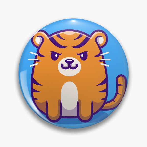 Item preview, Adorable Baby Tiger Sitting - Cute Cartoon Vector Illustration" designed and sold by hjian8219.