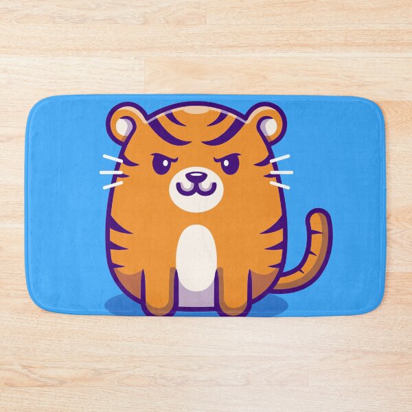 Item preview, Adorable Baby Tiger Sitting - Cute Cartoon Vector Illustration" designed and sold by hjian8219.