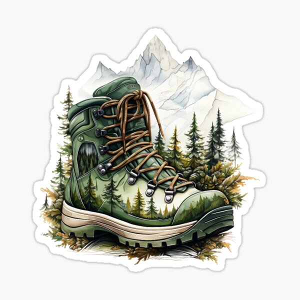 Item preview, Hiking boot designed and sold by Wilderness Algorithm.