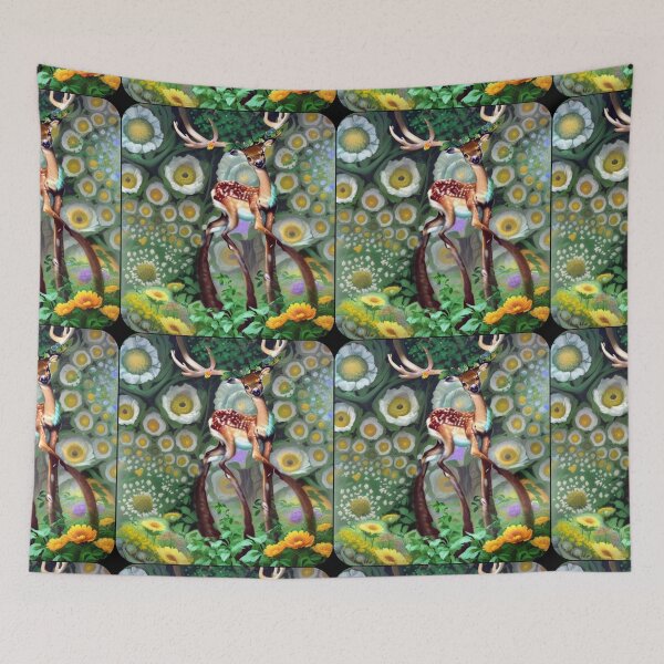 Item preview, magical deer in the forest designed and sold by RitaFancy.