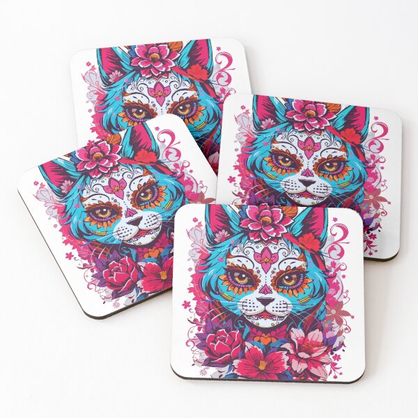 Item preview, Pink And Blue Spirit Cat designed and sold by beckemzula.